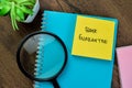 Concept of Bank Guarantee write on sticky notes isolated on Wooden Table Royalty Free Stock Photo