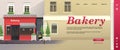 Concept banner of coffee shop shop interface