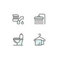 Concept of Bathroom Items Royalty Free Stock Photo