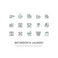 Concept of Bathroom and Laundry Items Royalty Free Stock Photo