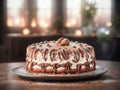 A Beautiful Photography Of Tiramisu Cake. Illustrations. Generative AI