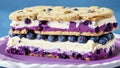 Berrylicious Bliss Celebrating National Ice Cream Sandwich Day with Blueberry Delight.AI Generated