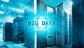 Concept of big data visualization with ranks modern supercomputers in computational data center