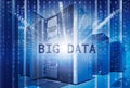 Concept of big data visualization with ranks modern supercomputers in computational data center