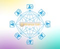 Concept of Binance Coin, a Cryptocurrency blockchain platform ,