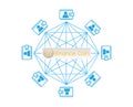 Concept of Binance Coin, a Cryptocurrency blockchain platform ,