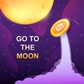 Binance, exchange platform crypto with token vector go to the moon Royalty Free Stock Photo