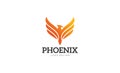 Phoenix Flame bird logo Design