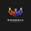 Phoenix Flames logo template Royalty Free Stock Photo