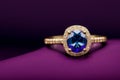 Birthstone Ring A Kaleidoscope of Colors in a Delicate Masterpiece.AI Generated