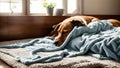 Blissful Serenity A Relaxed Lazy Dog on National Lazy Day.AI Generated