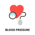 Concept of blood pressure icon