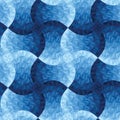 Concept blue polygon geometry seamless pattern.