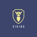 Viking Knight helmet Logo template