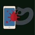 Concept of bug and virus Royalty Free Stock Photo