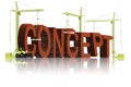 Concept building conceptual creation 3D icon