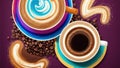 A Burst of Coffee Delight Celebrating National Coffee Day with a Vibrant Decanter.AI Generated