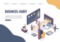 Business auditing. Isometric vector illustration.