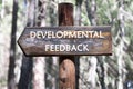 The concept of business and education. Conceptual word, phrase, text of the DEVELOPMENTAL FEEDBACK It is written on the Royalty Free Stock Photo