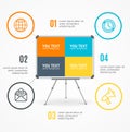 Concept of Business Infographic Option Banner Card Easel or Desk. Vector Royalty Free Stock Photo