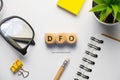 Concept business marketing acronym DFO or Data Feed Optimization Royalty Free Stock Photo