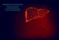 The concept of the business of medicine for treating human hepatitis. Hepatitis. Liver therapy. 3d model of human liver