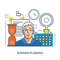 Concept of business planning and office working.