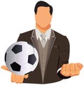 Concept of businessman or football manage