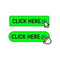 Click Here pointer Mouse cursor Computer Royalty Free Stock Photo