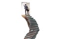 Concept of career ladder and door with businessman Royalty Free Stock Photo