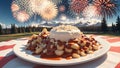 Celebrate Canada Day with a Plate of Delicious Poutine.AI Generated