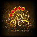 Concept of celebrating Year of the Goat 2015.