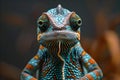 Chameleon\'s Debonair Gaze: Minimalist Elegance in Nature. Concept Chameleons, Nature Photography,