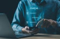 concept chatbot generates information. bot artificial intelligence open for customers. ai chat digital technology, business