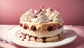 Cherry Delight Celebrating National Banana Split Day with a Playful Illustration.AI Generated Royalty Free Stock Photo