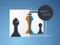 Concept of chess heroes.