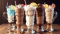 Chilled Bliss Savoring National Chocolate Milkshake Day with Ice Cold Indulgence.AI Generated