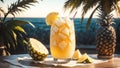 Chilled Pineapple Paradise.AI Generated