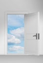 Concept of choice with many doors opportunity - 3d rendering Royalty Free Stock Photo