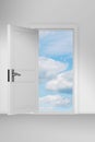 Concept of choice with many doors opportunity - 3d rendering Royalty Free Stock Photo