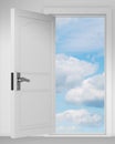 Concept of choice with many doors opportunity - 3d rendering Royalty Free Stock Photo