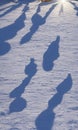 A Christmas Message In The Snow, The Letters Casting Shadows In The Setting Sun. Generative AI