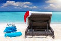 Concept of Christmas vacation in the tropics