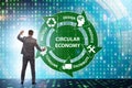 The concept of circular economy with businessman Royalty Free Stock Photo