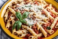 Classic Penne Alla Arrabiata A Taste of Italy on Your Plate .AI Generated