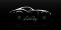 Concept classic sports car silhouette Royalty Free Stock Photo