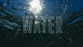 Concept of clean water. Underwater background with air bubbles Royalty Free Stock Photo