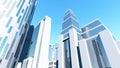 Concept on Clean White City 3D