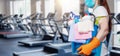 The concept of cleaning services in gyms