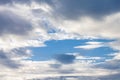 Climate changes the bright blue sky was about to be covered with black clouds. Royalty Free Stock Photo
